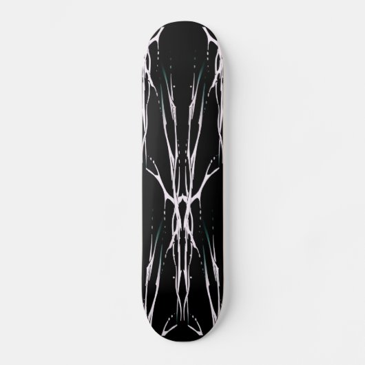 Skateboard Design de tatouage tribal du crâne de cerf - blanc (Recto)