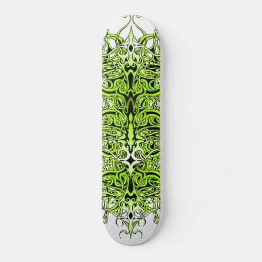 Skateboard Design de tatouage Tribal Personnalisé Vert (Recto)