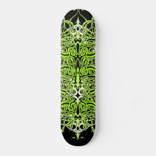 Skateboard Design de tatouage Tribal Personnalisé Vert (Recto)