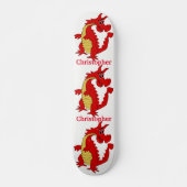 Skateboard Design Dragon Rouge personnalisé (Devant)