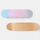 Skateboard Design élégant de Parties scintillant en argent ro (Horz)