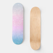 Skateboard Design élégant de Parties scintillant en argent ro (Recto)