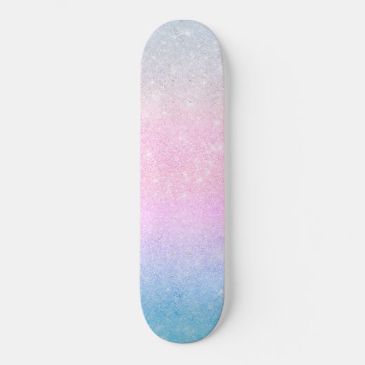 Skateboard Design élégant de Parties scintillant en argent ro (Recto)