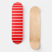 Skateboard Design en bandes rouge et blanc (Recto)