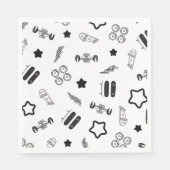 Skateboard Design en Elements Papier Servet (Voorkant)