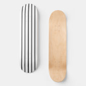 Skateboard Design en rayures blanches et noires (Recto)