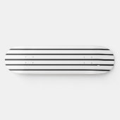 Skateboard Design en rayures blanches et noires (Horz)