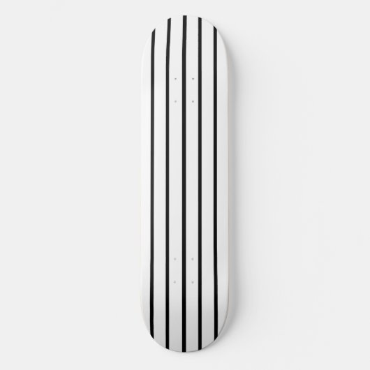 Skateboard Design en rayures blanches et noires (Recto)