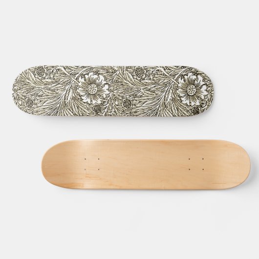 Skateboard Design floral complexe en Brown et blanc (Horz)