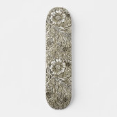 Skateboard Design floral complexe en Brown et blanc (Devant)