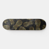 Skateboard Design géométrique moderne d'ananas en or (Horz)
