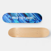 Skateboard Design graphique transparent - bleu noir I (Horz)