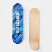 Skateboard Design graphique transparent - bleu noir I (Recto)