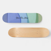 Skateboard Design moderne clair bleu clair Texte personnalisé (Horz)