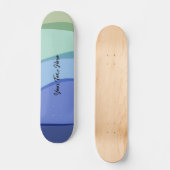 Skateboard Design moderne clair bleu clair Texte personnalisé (Recto)