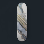Skateboard Design moderne d'encre bleue Abstraite<br><div class="desc">L'oeuvre de ce skateboard provient d'une peinture originale à l'encre d'alcool. Pour voir le tableau original suivez-moi sur Instagram @AlyMarieArt.</div>