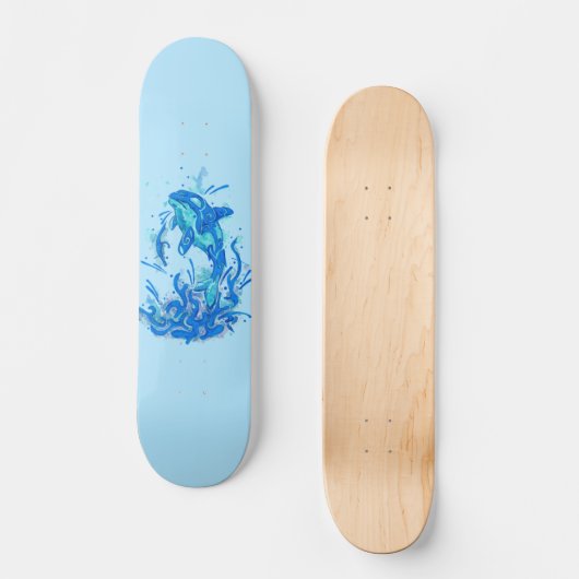 Skateboard Design Orca bleu (Recto)