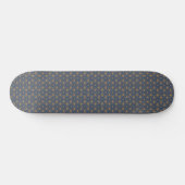 Skateboard Design Pétale Bleu et Or (Horz)