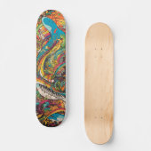 Skateboard Design psychédélique coloré (Recto)