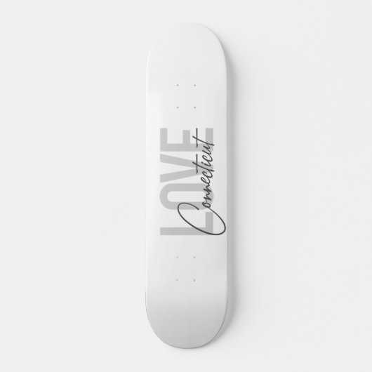 Skateboard Design simple, moderne, cool Love Connecticut (Devant)