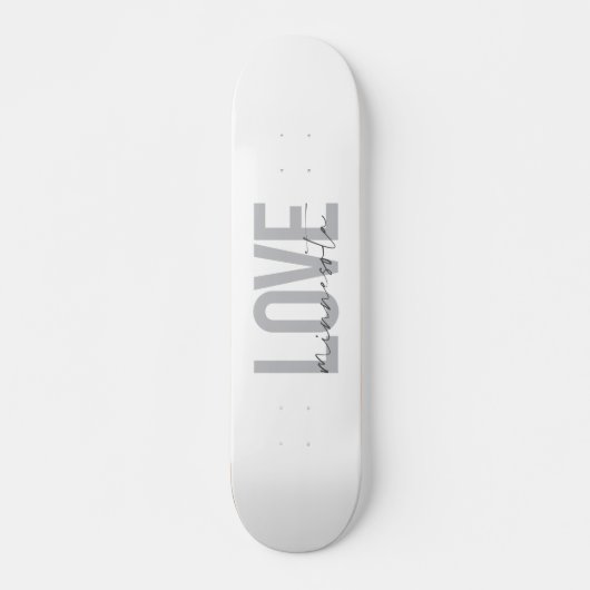 Skateboard Design simple, moderne, urbain, cool Love Minnesot (Devant)