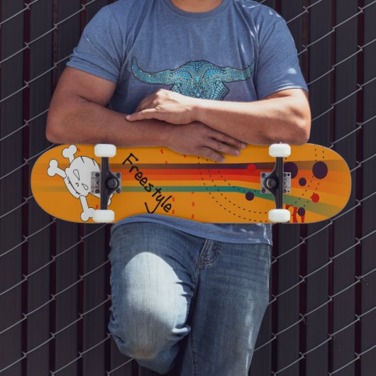 Skateboard Design simple orange (Extérieur 3)