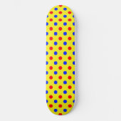 Skateboard Dessin à points jaunes rouges et bleus (Recto)