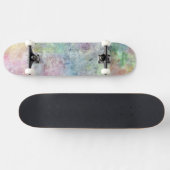 Skateboard dessin abstrait de carte blanche d'aquarelle (Horz)