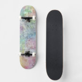 Skateboard dessin abstrait de carte blanche d'aquarelle (Recto)