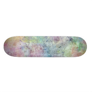 Skateboard dessin abstrait de carte blanche d'aquarelle