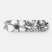 Skateboard dessin Abstrait de ligne florale (Horz)