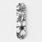 Skateboard dessin Abstrait de ligne florale (Devant)