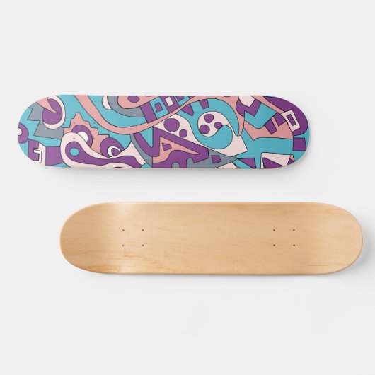 Skateboard Dessin abstrait moderne (Horz)