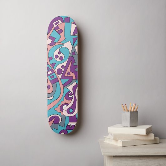 Skateboard Dessin abstrait moderne (Art mural)