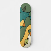 Skateboard Dessin abstrait vintage dessiné à la main (Devant)