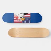 Skateboard Dessin américain d'un aigle (Horz)