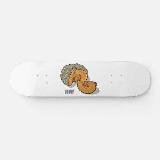 Skateboard dessin animé citrouille (Horz)