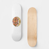 Skateboard dessin animé de bagel saumon (Recto)