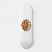 Skateboard dessin animé de bagel saumon (Devant)