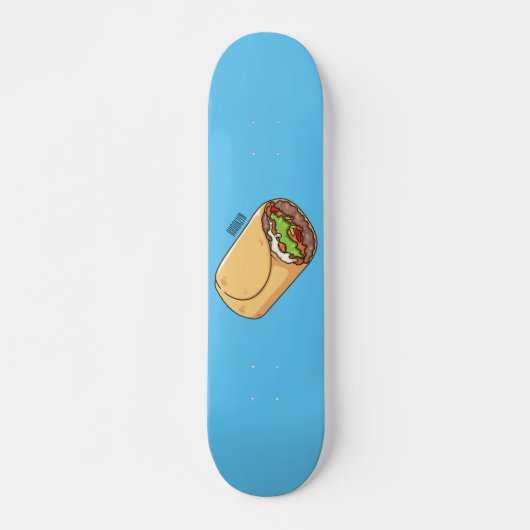 Skateboard dessin animé de Burrito (Devant)