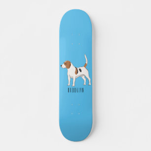Skateboard dessin animé de chien beagle