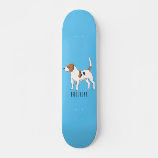Skateboard dessin animé de chien beagle (Devant)