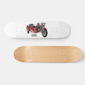 Skateboard dessin animé de la moto Sidecar (Horz)