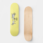 Skateboard dessin animé mariage cheval & calèche (Recto)