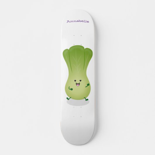 Skateboard dessin animé mignon de bok choy (Devant)