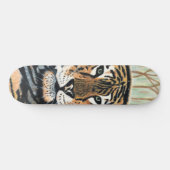 Skateboard Dessin au crayon couleur Tiger Art (Horz)