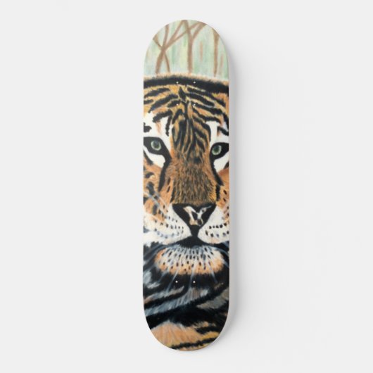 Skateboard Dessin au crayon couleur Tiger Art (Recto)
