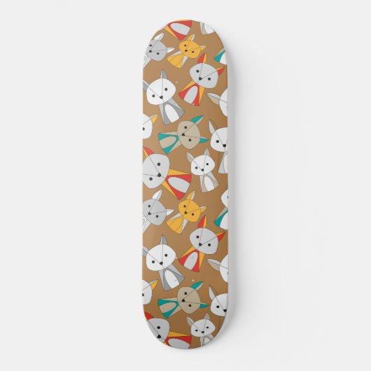 Skateboard Dessin coloré Fox (Recto)