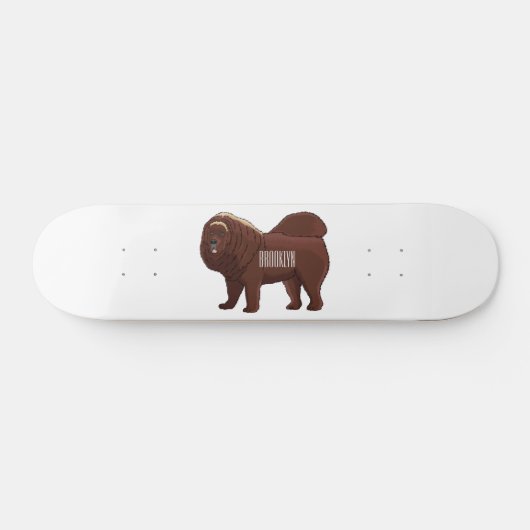 Skateboard dessin de Chien Tibétain Mastiff (Horz)