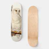 Skateboard Dessin de Chouette neige vintage (Recto)